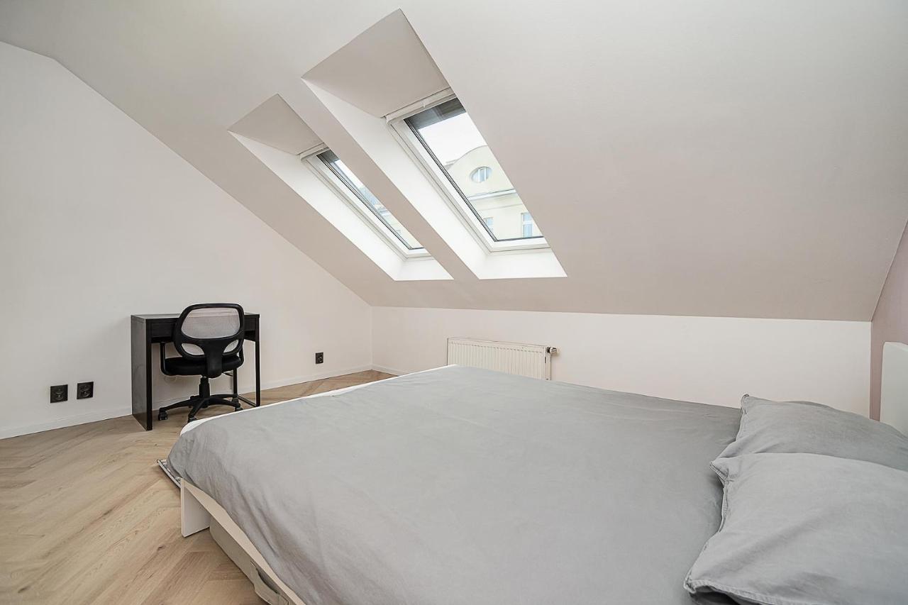 Big 4-Bedroom Flat, Terrace With Great Vitkov View Prag Exteriör bild